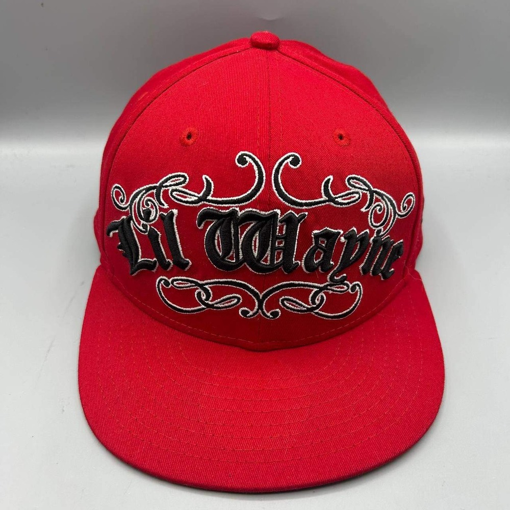 Lil Wayne Hat Men M-L Red Embroidered New Era Snap Back Cap Cotton Yeezy